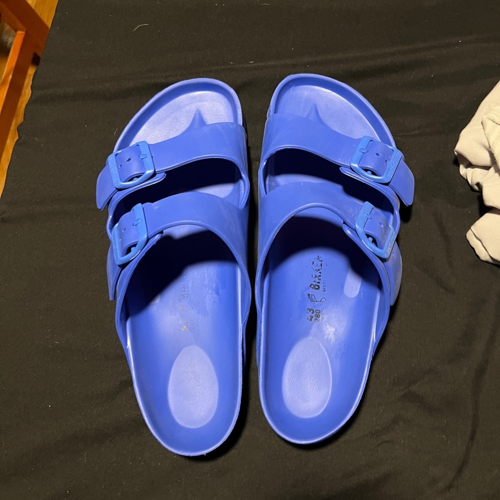 Blue Birkenstock sandals